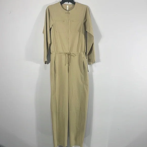 Lululemon Ventlight Zippered, Flight Suit,Tan, Khaki,Drawstring,Onesie,Size 2 - Picture 1 of 15